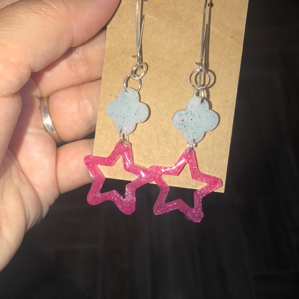 Beautiful Star dangle earrings